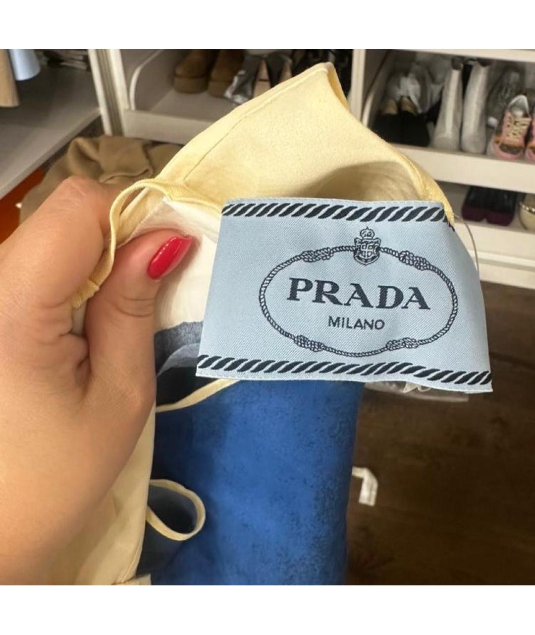 PRADA Синее повседневное платье, фото 4