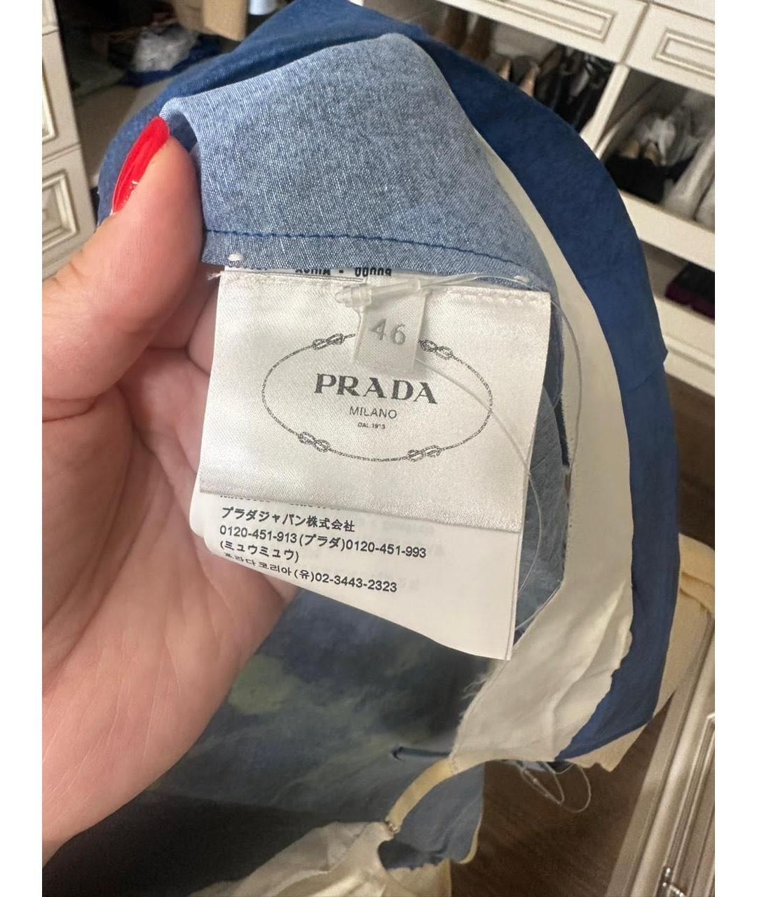 PRADA Синее повседневное платье, фото 3