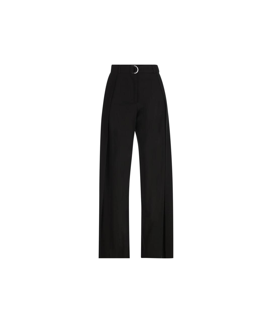 LOEWE Черные шерстяные прямые брюки, фото 5