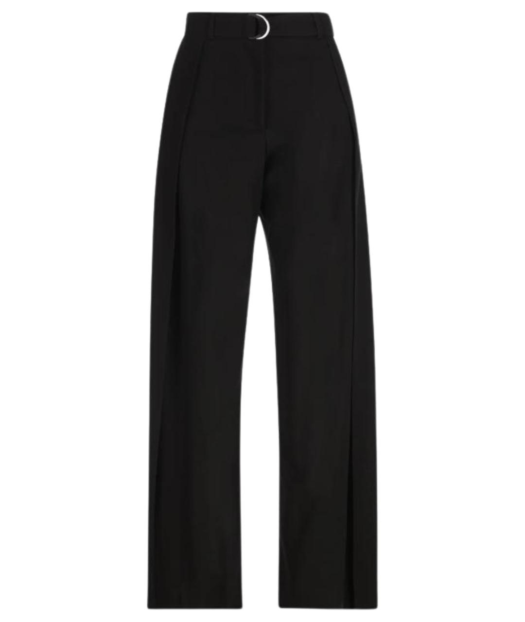 LOEWE Черные шерстяные прямые брюки, фото 1