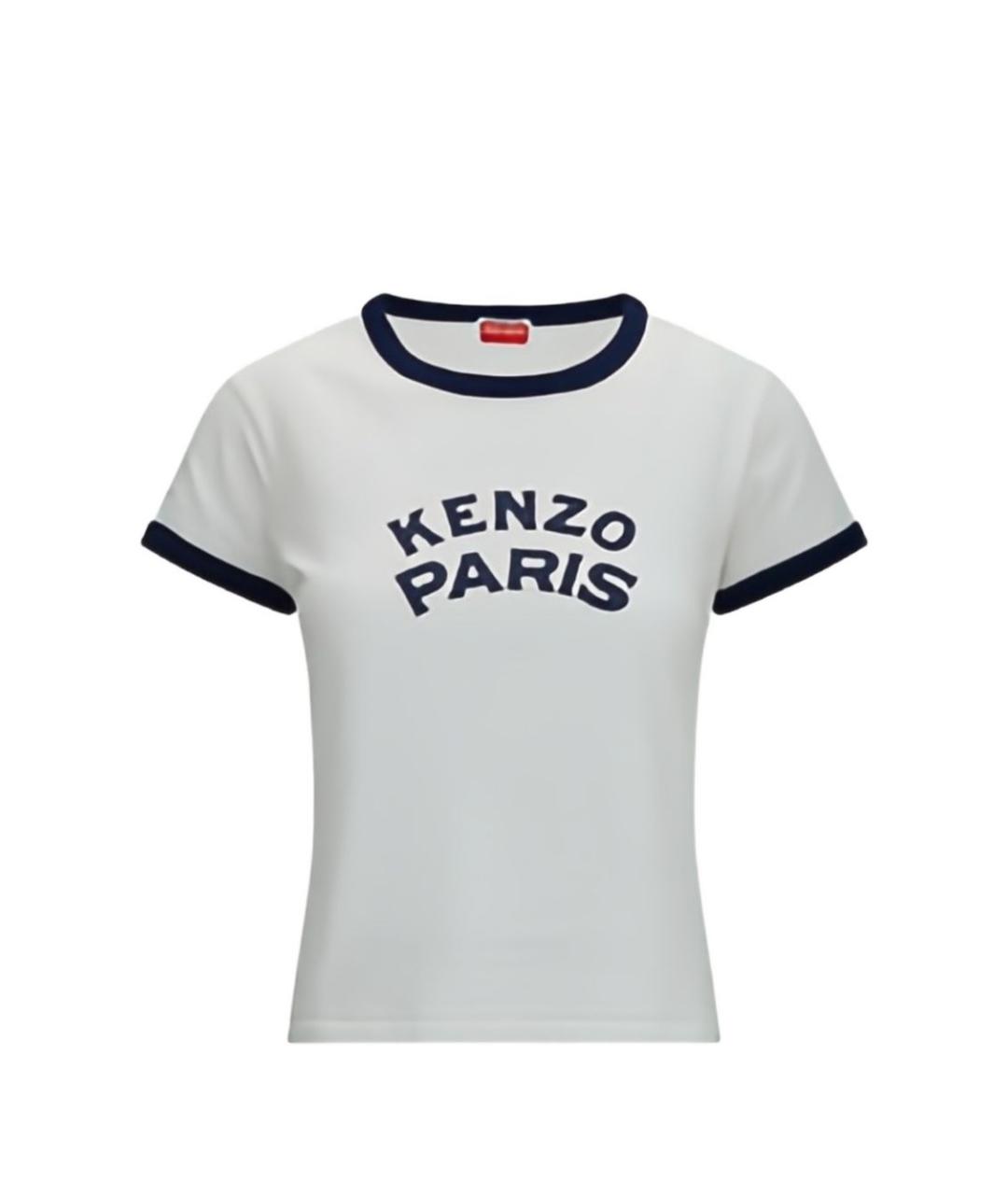 KENZO Белая хлопковая футболка, фото 1