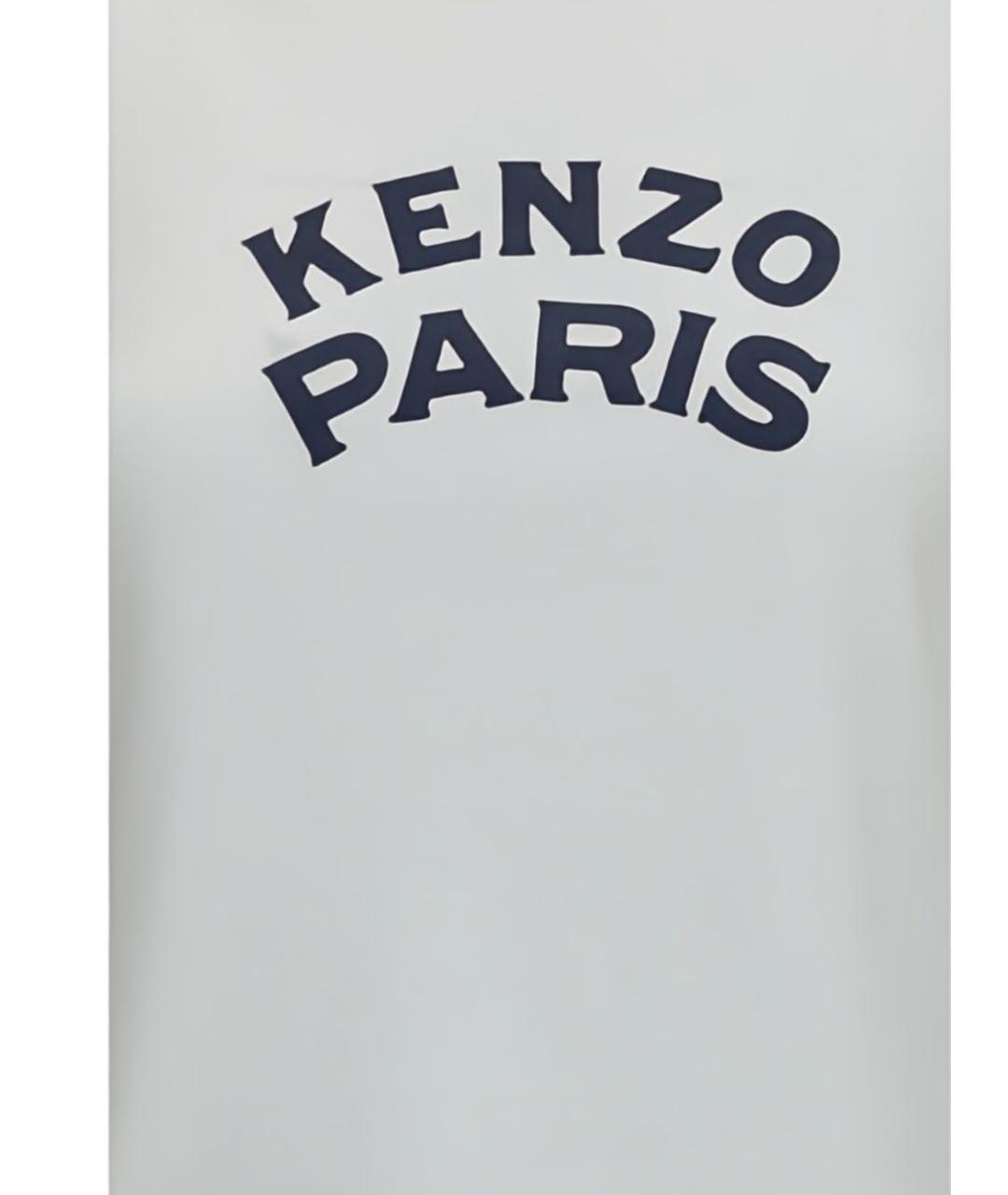 KENZO Белая хлопковая футболка, фото 3
