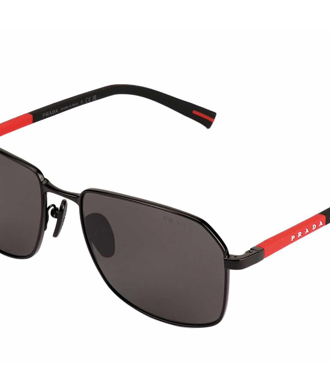 PRADA Черные металлические солнцезащитные очки, фото 4