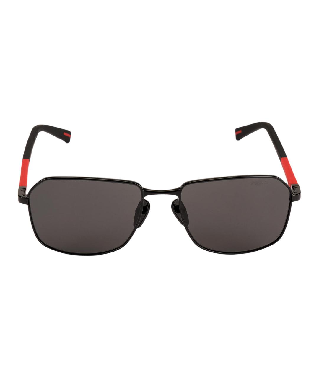 PRADA Черные металлические солнцезащитные очки, фото 5