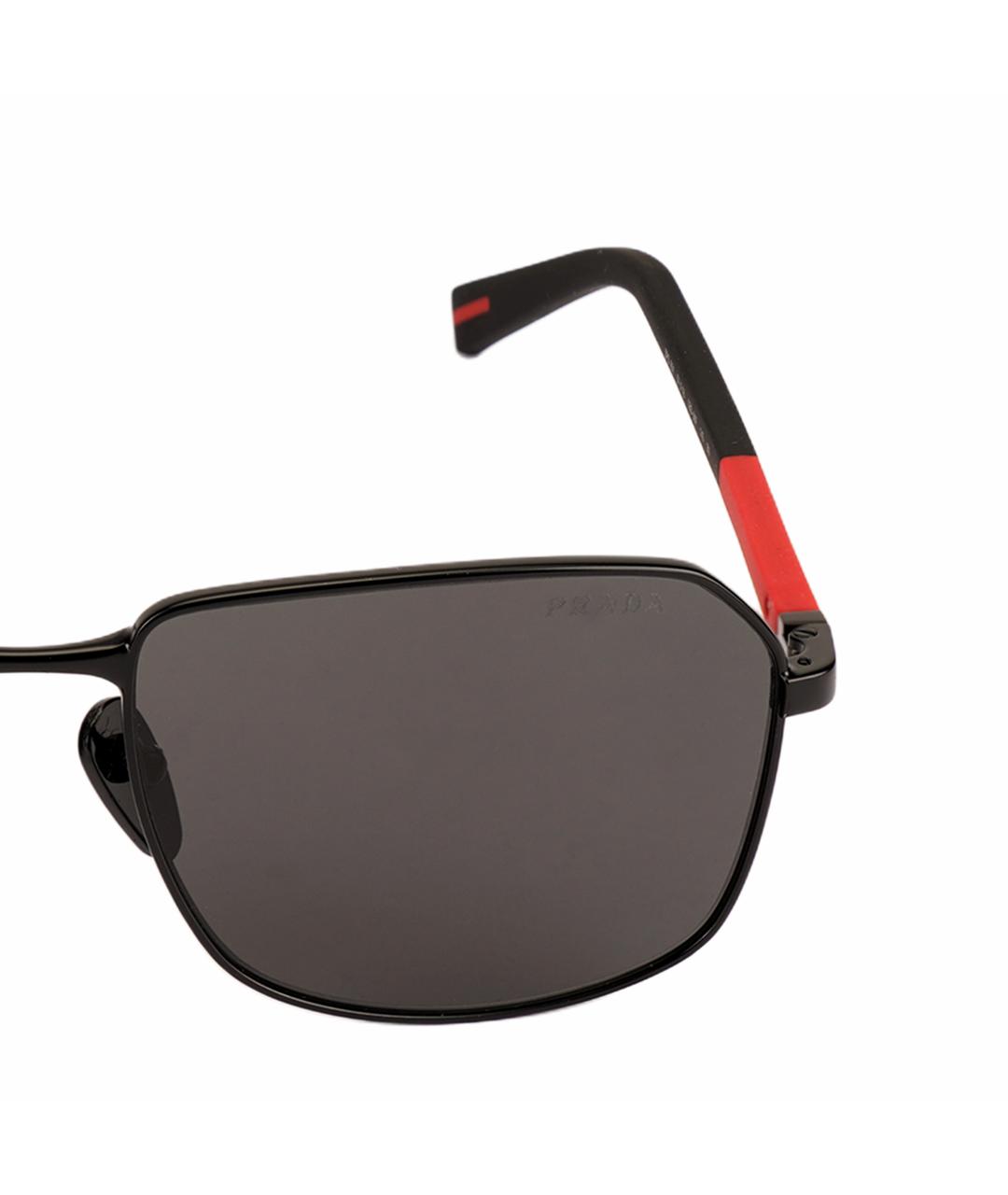 PRADA Черные металлические солнцезащитные очки, фото 3