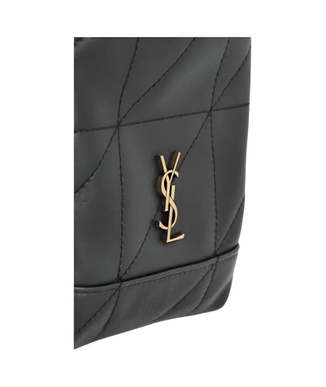 SAINT LAURENT Черная кожаная сумка через плечо, фото 4