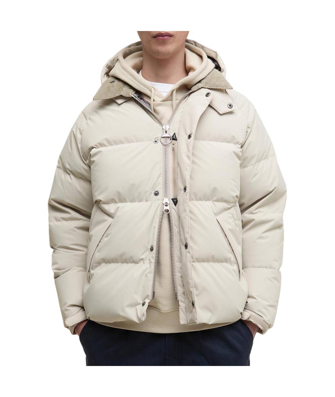 BARBOUR Бежевый пуховик, фото 4