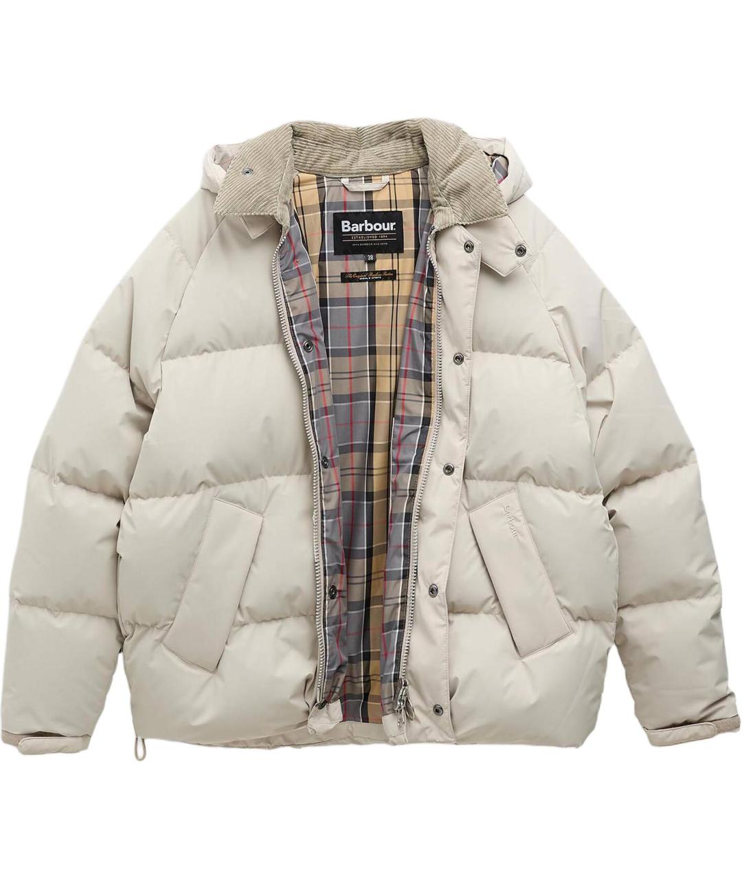 BARBOUR Бежевый пуховик, фото 2