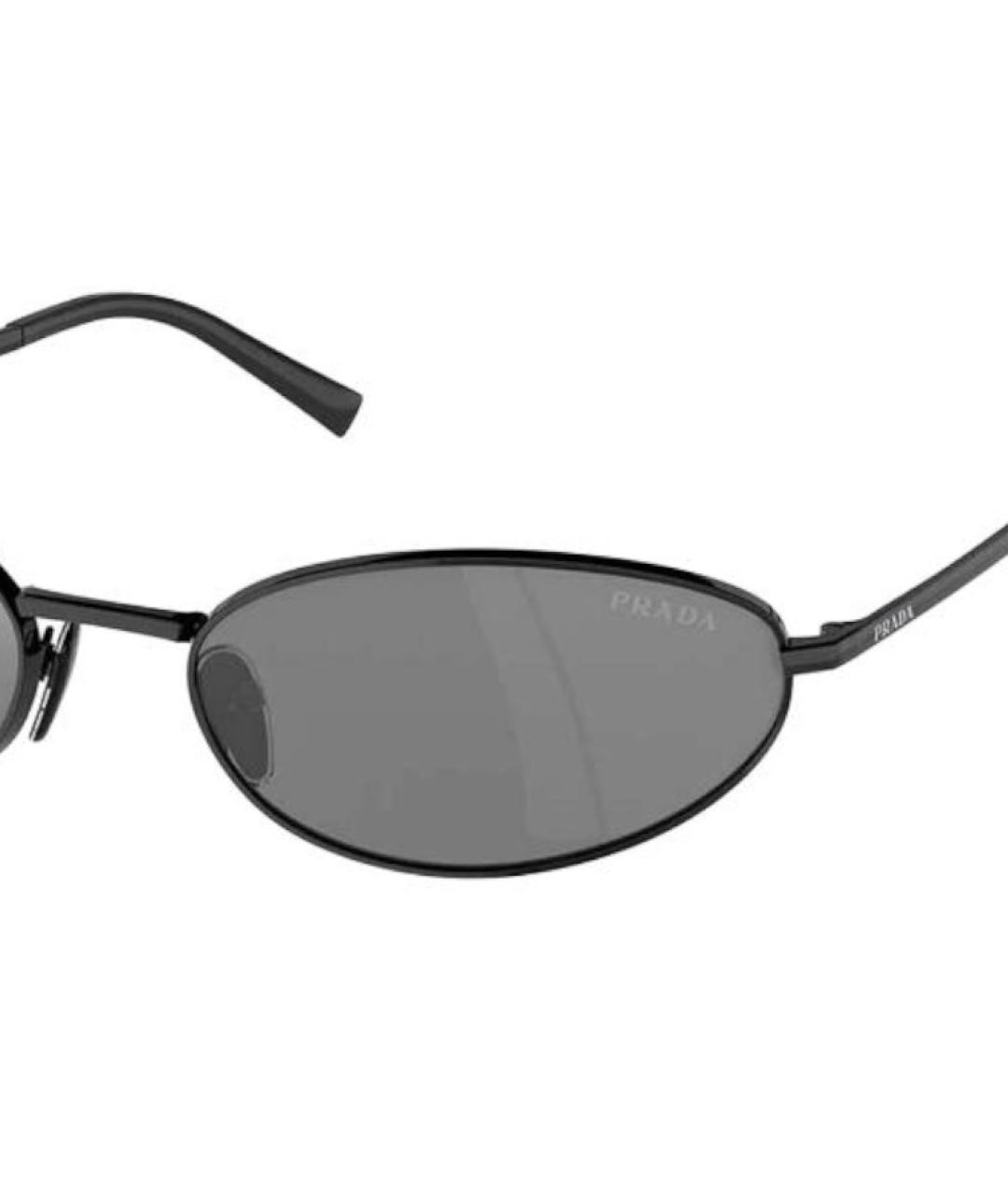 PRADA Черные металлические солнцезащитные очки, фото 2