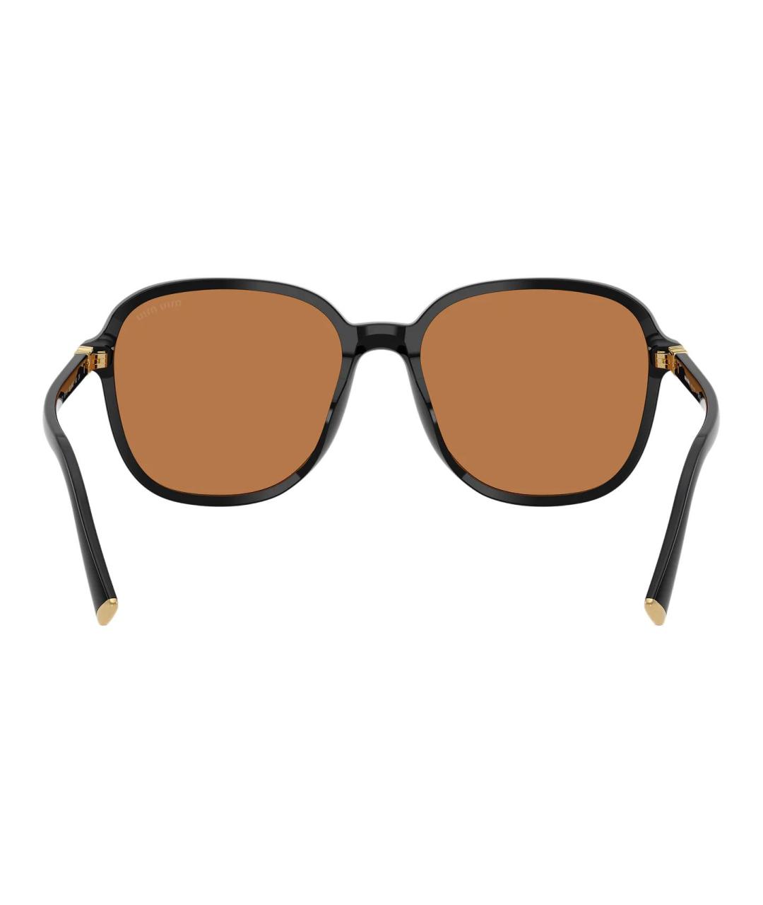MIU MIU Черные пластиковые солнцезащитные очки, фото 4