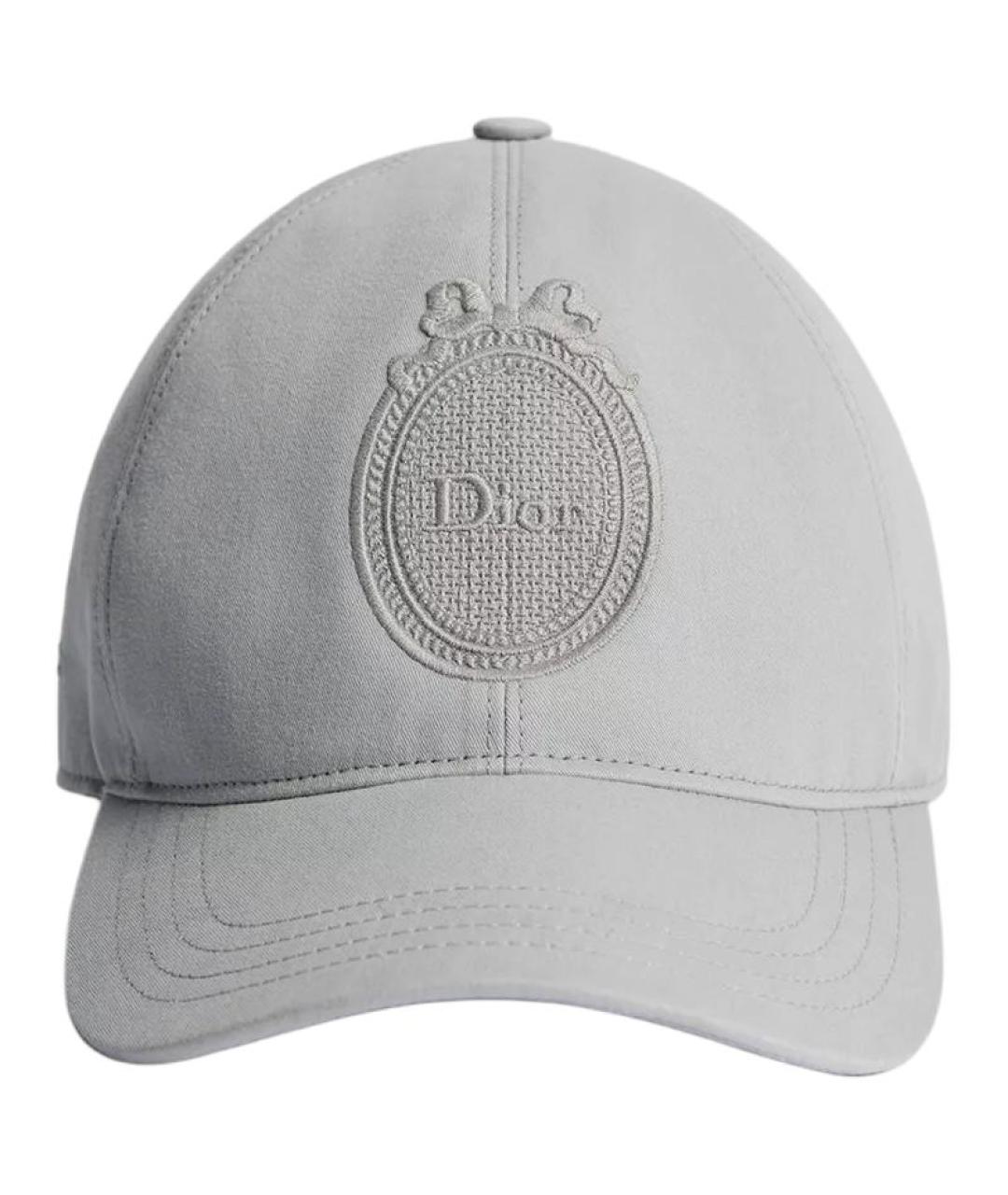 CHRISTIAN DIOR Серая хлопковая кепка, фото 1