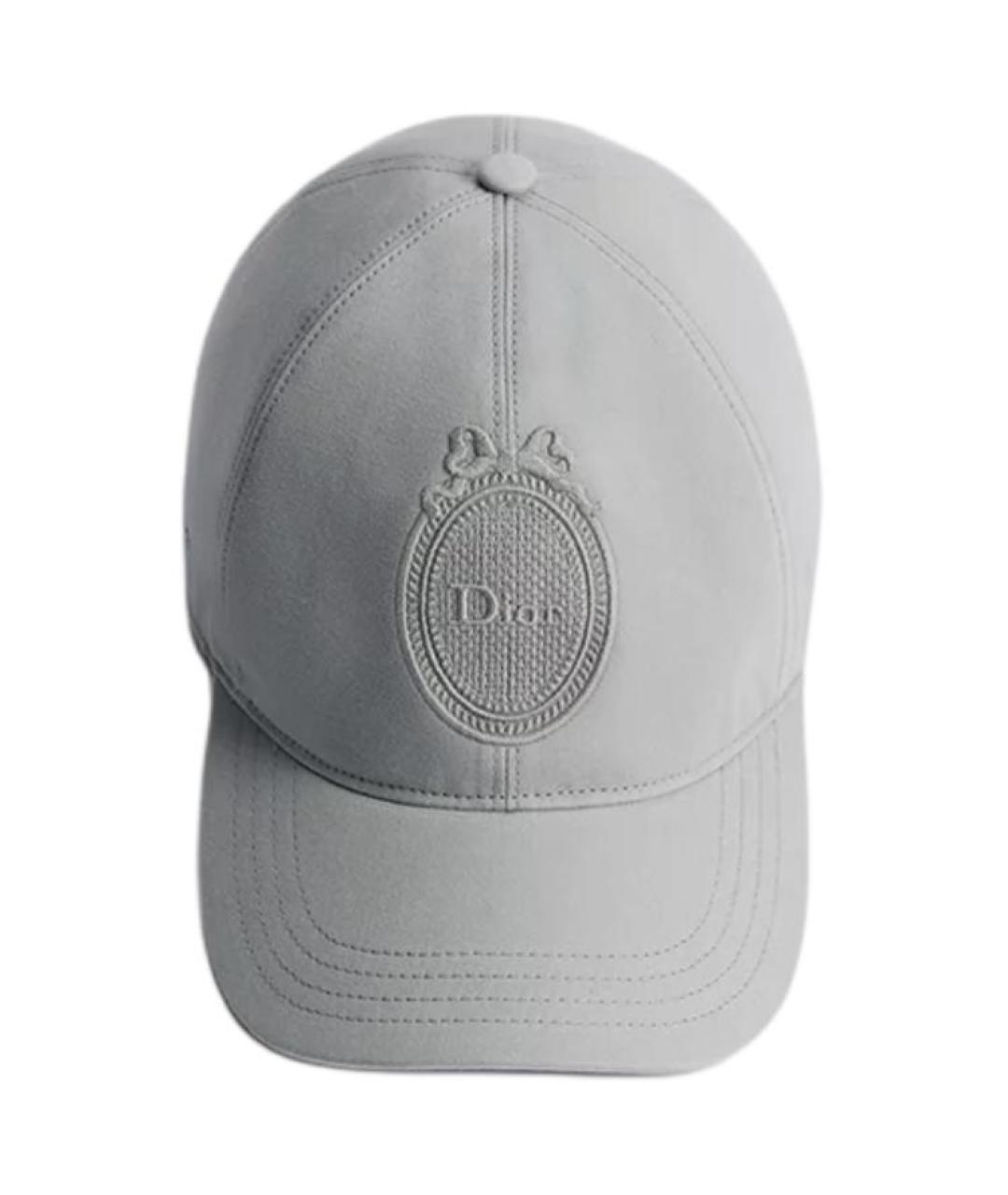 CHRISTIAN DIOR Серая хлопковая кепка, фото 3