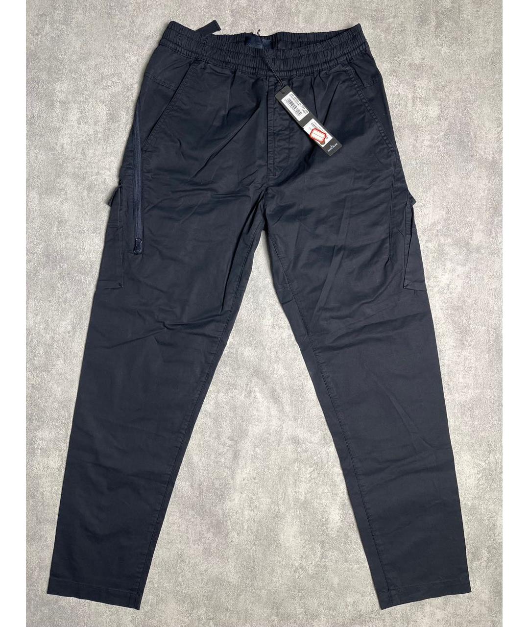 STONE ISLAND Темно-синие полиамидовые повседневные брюки, фото 8
