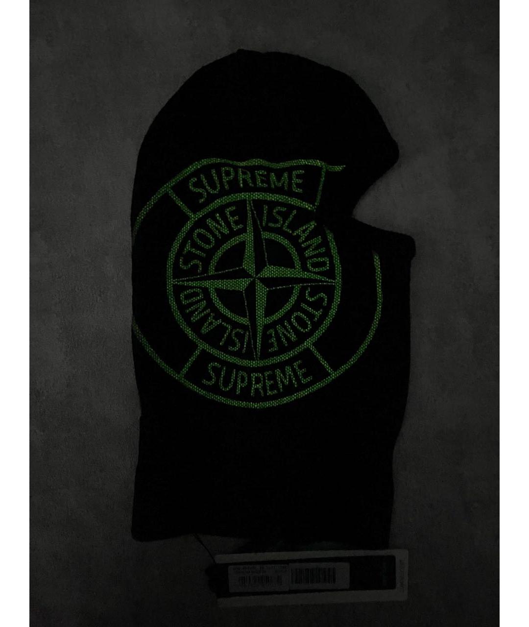 STONE ISLAND Черная хлопковая шапка, фото 3