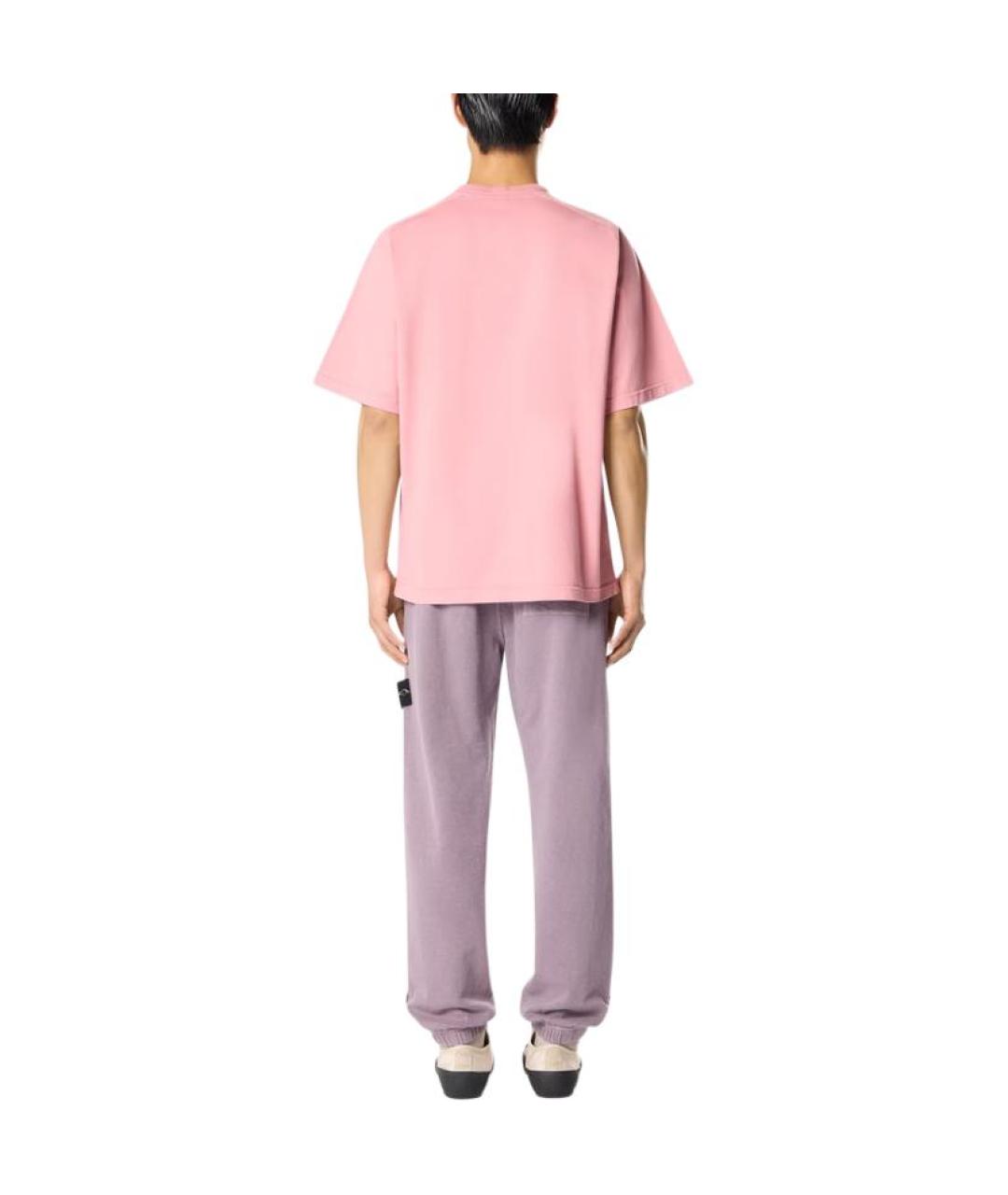 STONE ISLAND Розовая футболка, фото 4