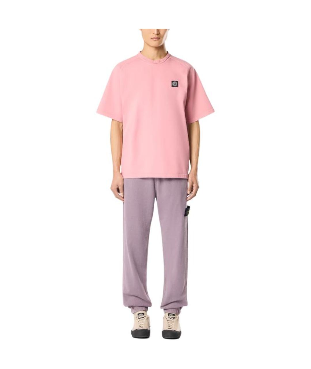 STONE ISLAND Розовая футболка, фото 3