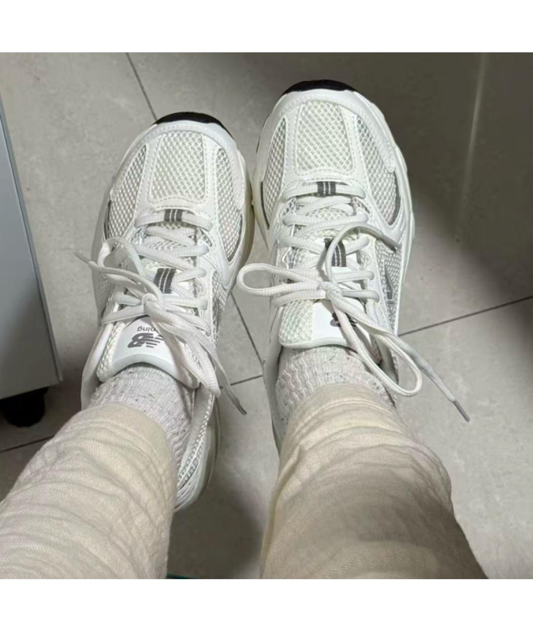 NEW BALANCE Бежевые замшевые низкие кроссовки / кеды, фото 9