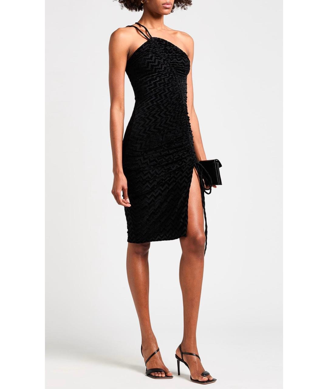 MISSONI Черное вискозное коктейльное платье, фото 2