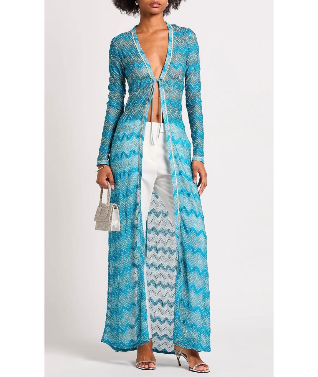 MISSONI Бирюзовый вискозный кардиган, фото 4