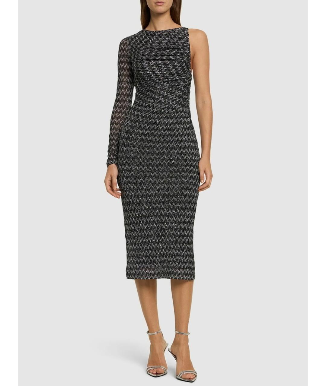 MISSONI Черное вискозное коктейльное платье, фото 2