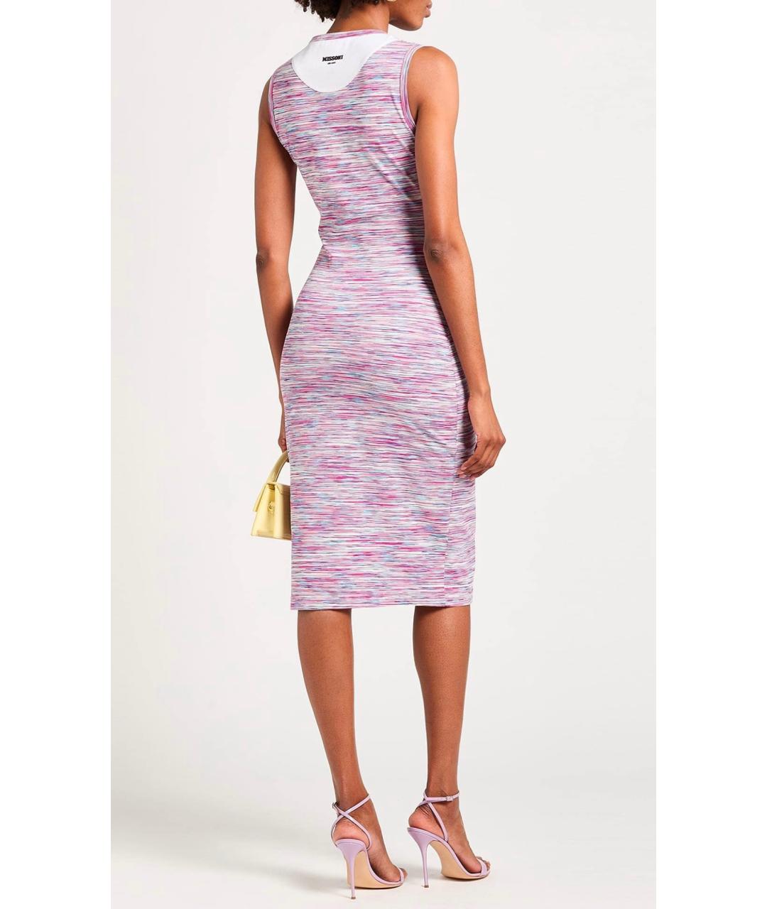MISSONI Розовое хлопковое коктейльное платье, фото 3