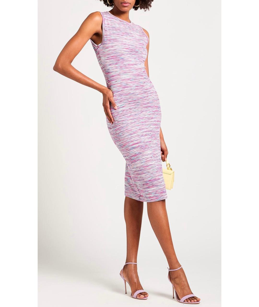 MISSONI Розовое хлопковое коктейльное платье, фото 2