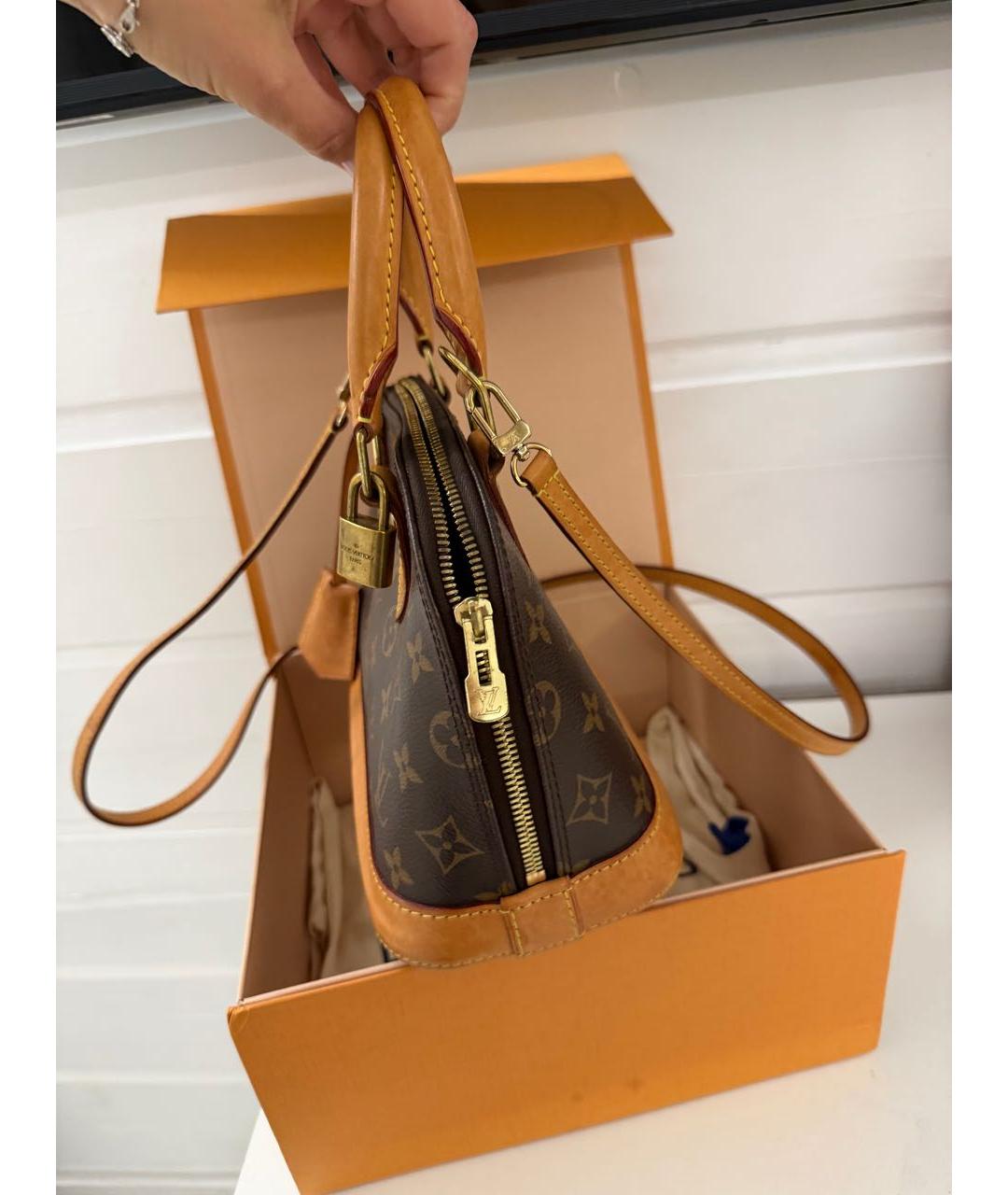 LOUIS VUITTON Коричневая сумка с короткими ручками, фото 3