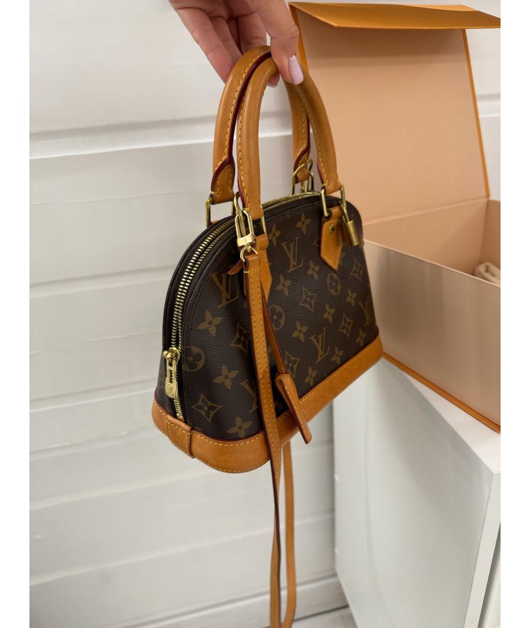 LOUIS VUITTON Коричневая сумка с короткими ручками, фото 6