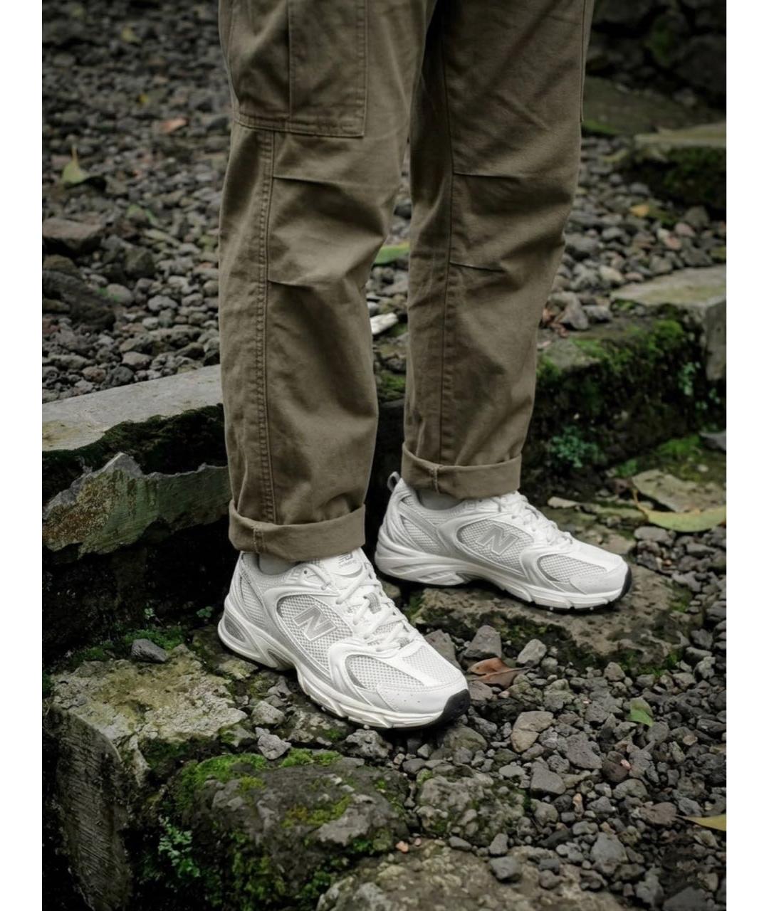 NEW BALANCE Бежевые замшевые низкие кроссовки / кеды, фото 8