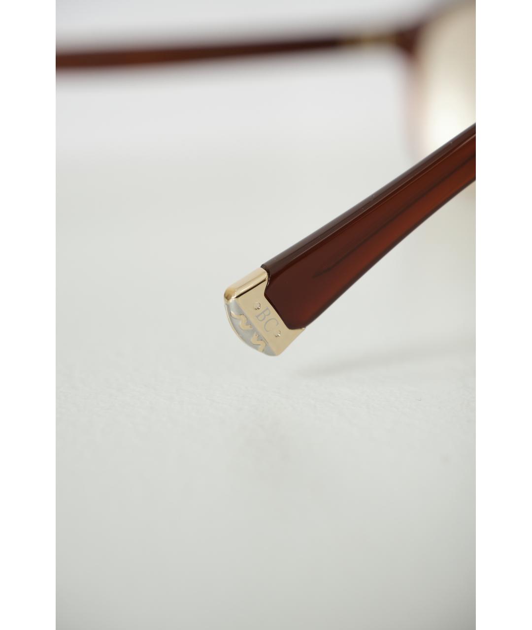 BRUNELLO CUCINELLI Коричневые пластиковые солнцезащитные очки, фото 4