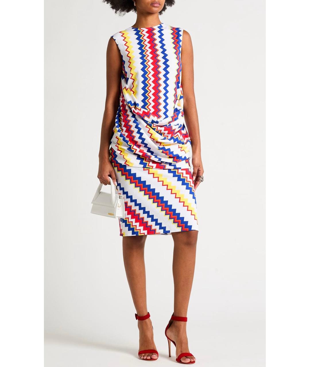 MISSONI Белое вискозное коктейльное платье, фото 2