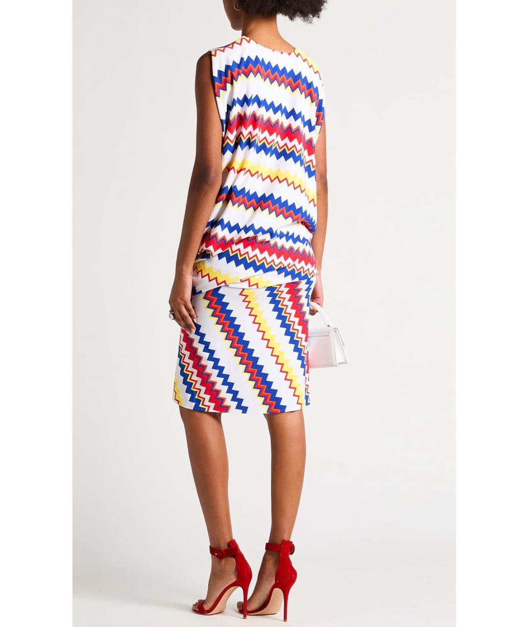 MISSONI Белое вискозное коктейльное платье, фото 3
