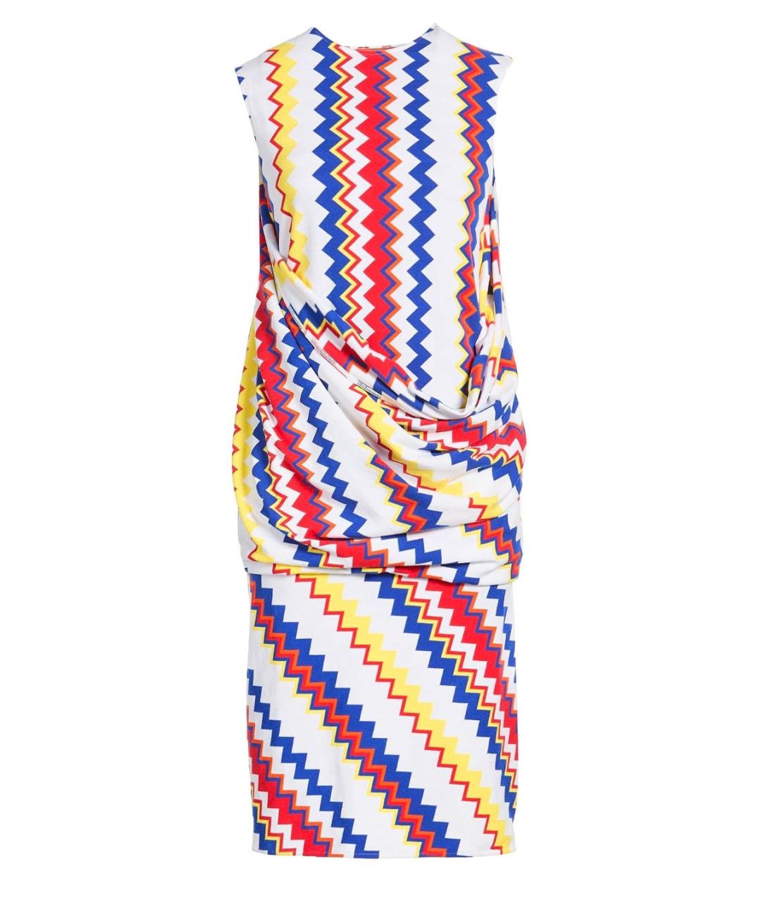 MISSONI Белое вискозное коктейльное платье, фото 1