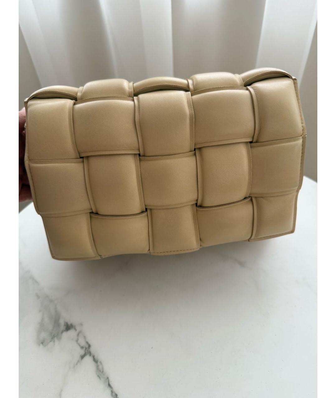 BOTTEGA VENETA Бежевая кожаная сумка через плечо, фото 9