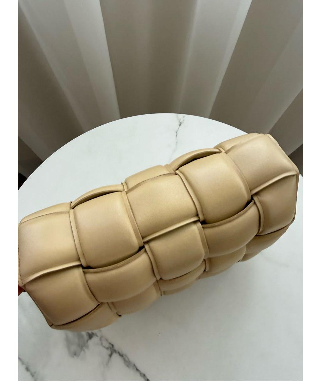 BOTTEGA VENETA Бежевая кожаная сумка через плечо, фото 7