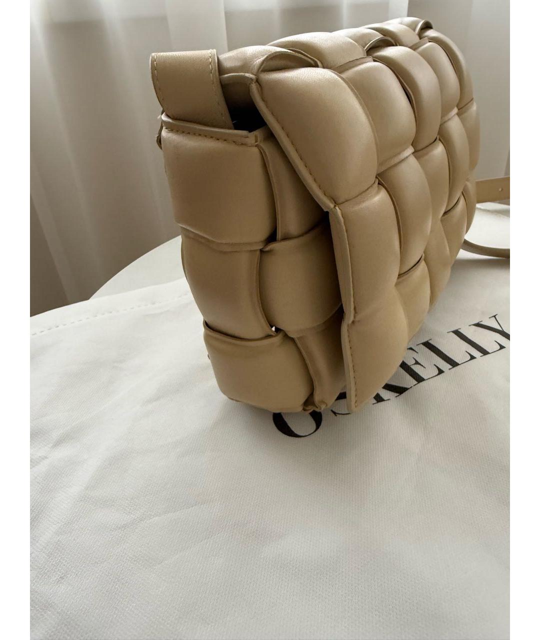 BOTTEGA VENETA Бежевая кожаная сумка через плечо, фото 2