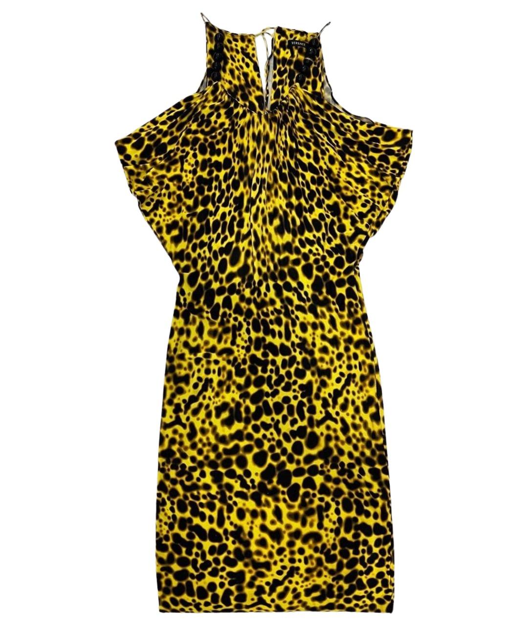 VERSACE Мульти вискозное коктейльное платье, фото 1