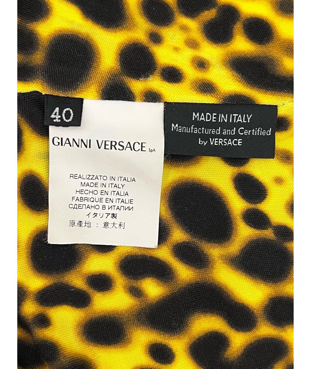 VERSACE Мульти вискозное коктейльное платье, фото 7