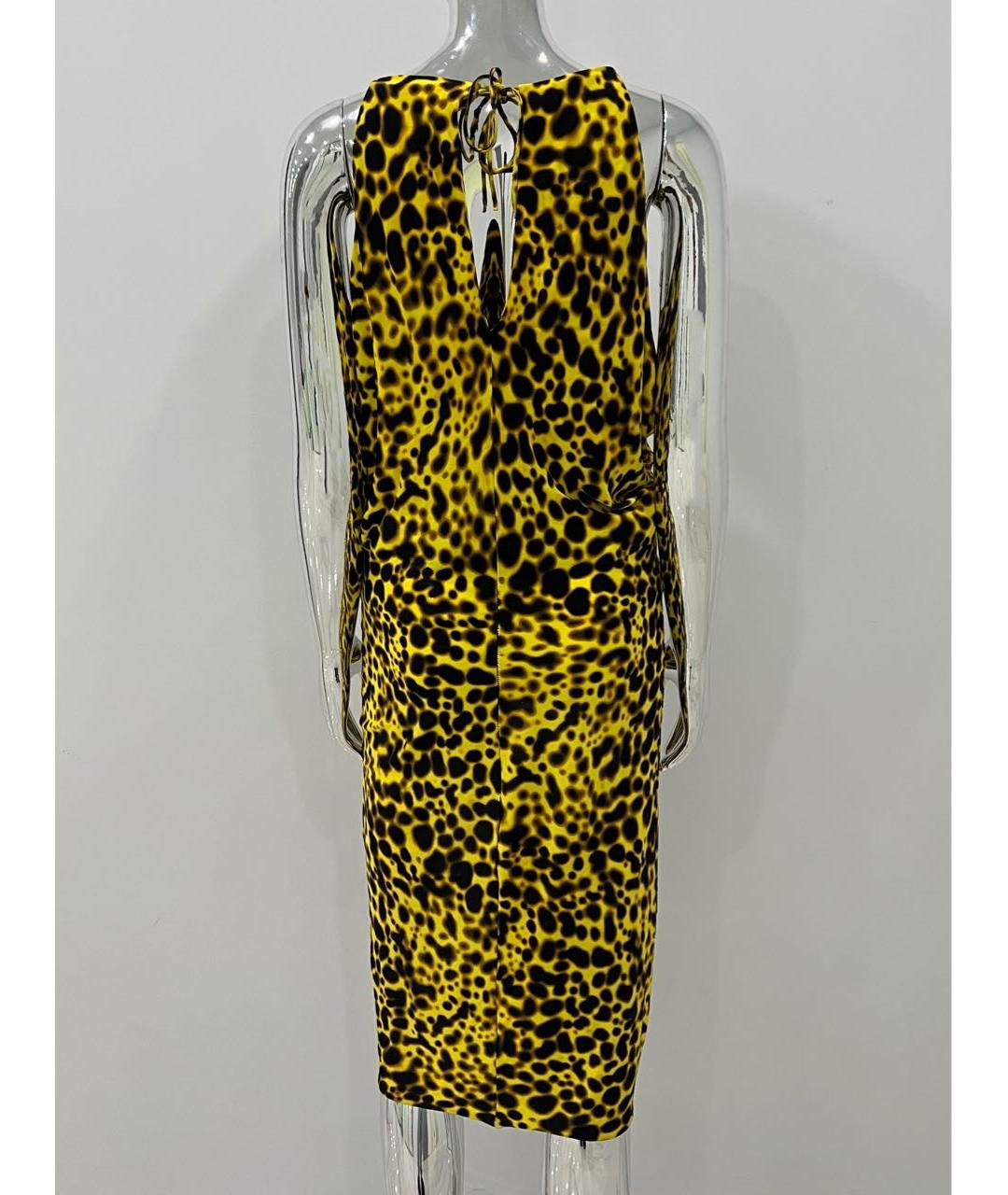 VERSACE Мульти вискозное коктейльное платье, фото 4