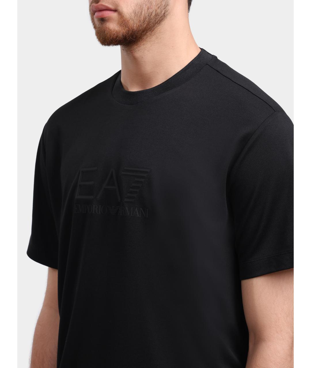 EA7 Черная футболка, фото 3