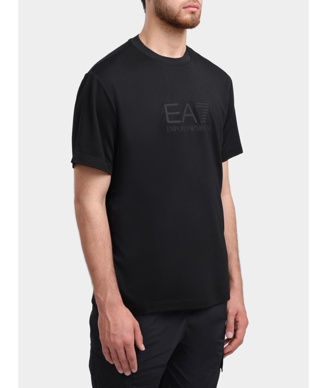 EA7 Черная футболка, фото 4
