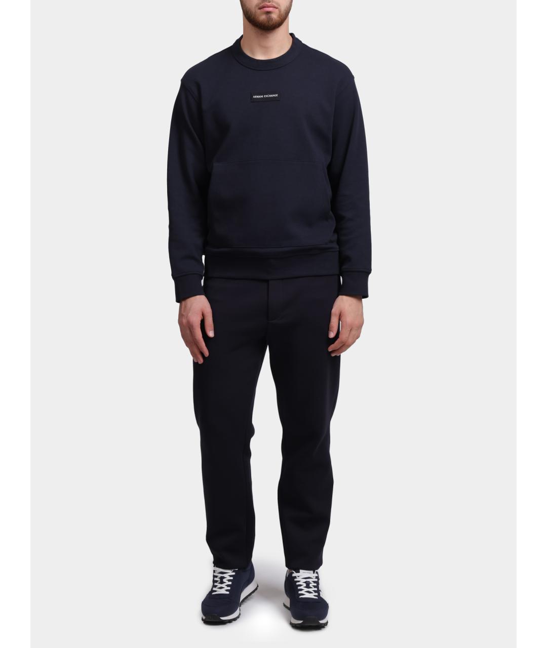 ARMANI EXCHANGE Темно-синие повседневные брюки, фото 2