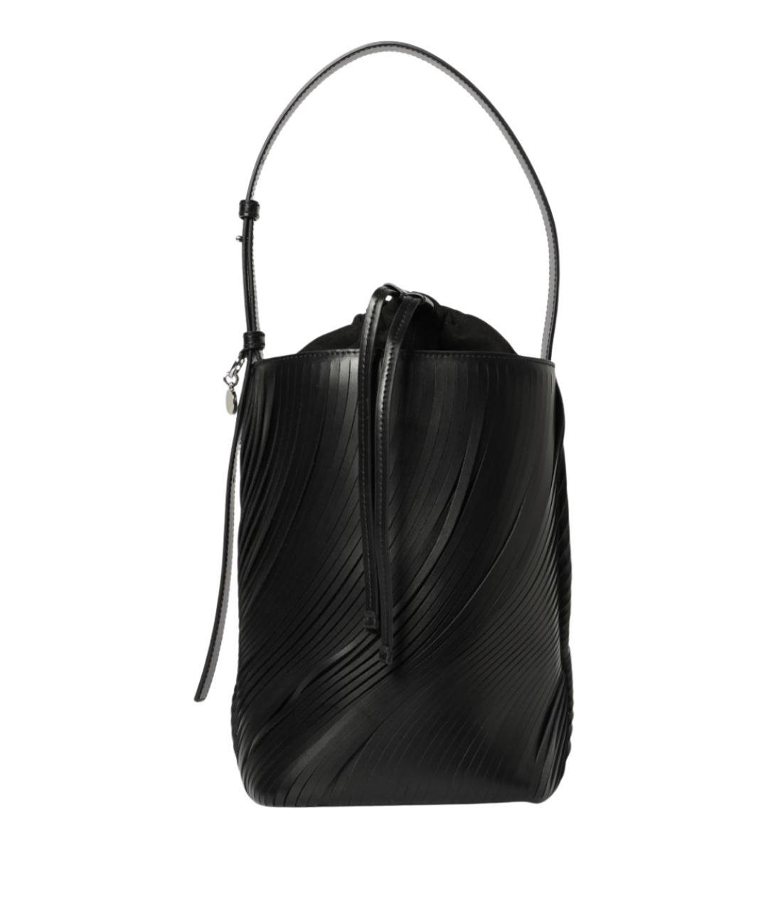 EMPORIO ARMANI Черная кожаная сумка с короткими ручками, фото 1