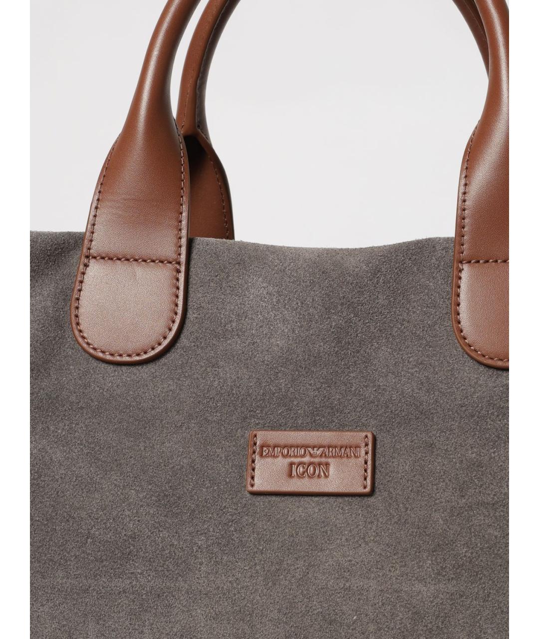 EMPORIO ARMANI Серая сумка тоут, фото 3