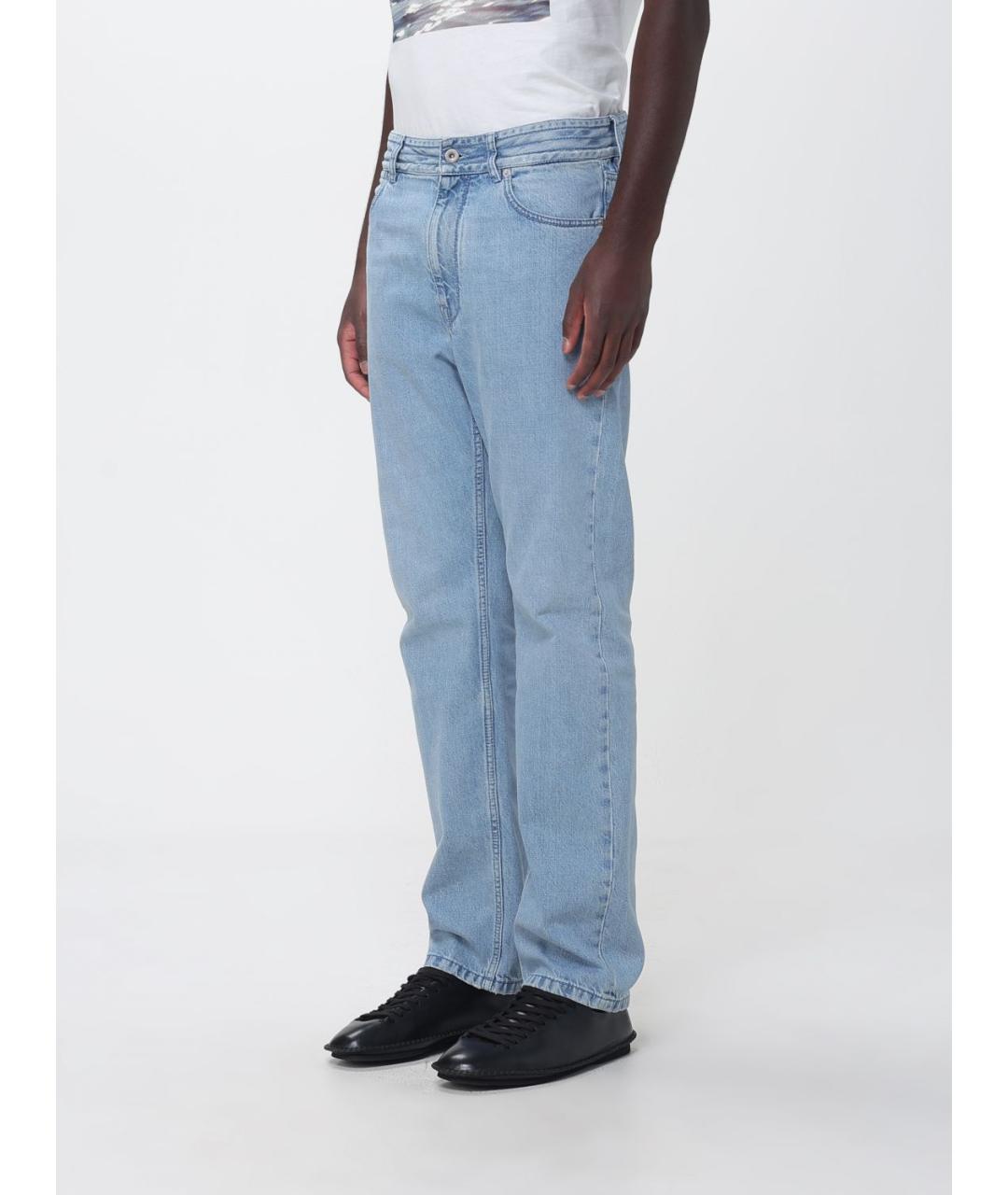 JIL SANDER Голубые хлопковые прямые джинсы, фото 4