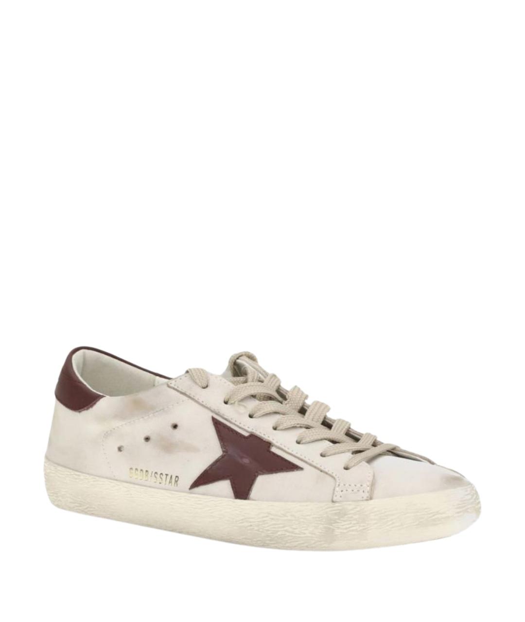GOLDEN GOOSE DELUXE BRAND Белые кожаные низкие кроссовки / кеды, фото 2