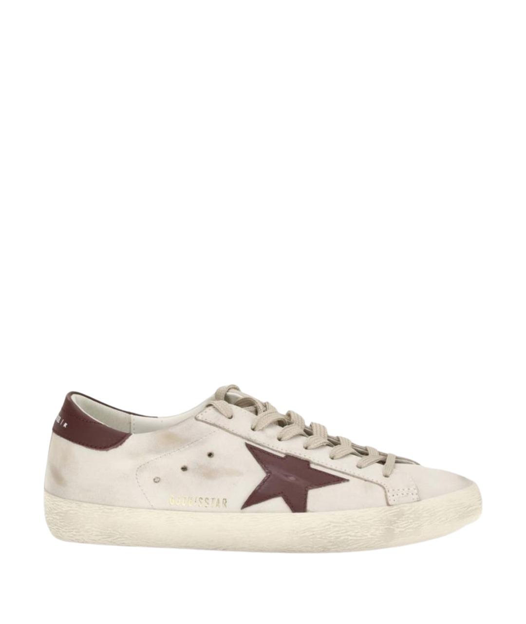 GOLDEN GOOSE DELUXE BRAND Белые кожаные низкие кроссовки / кеды, фото 1