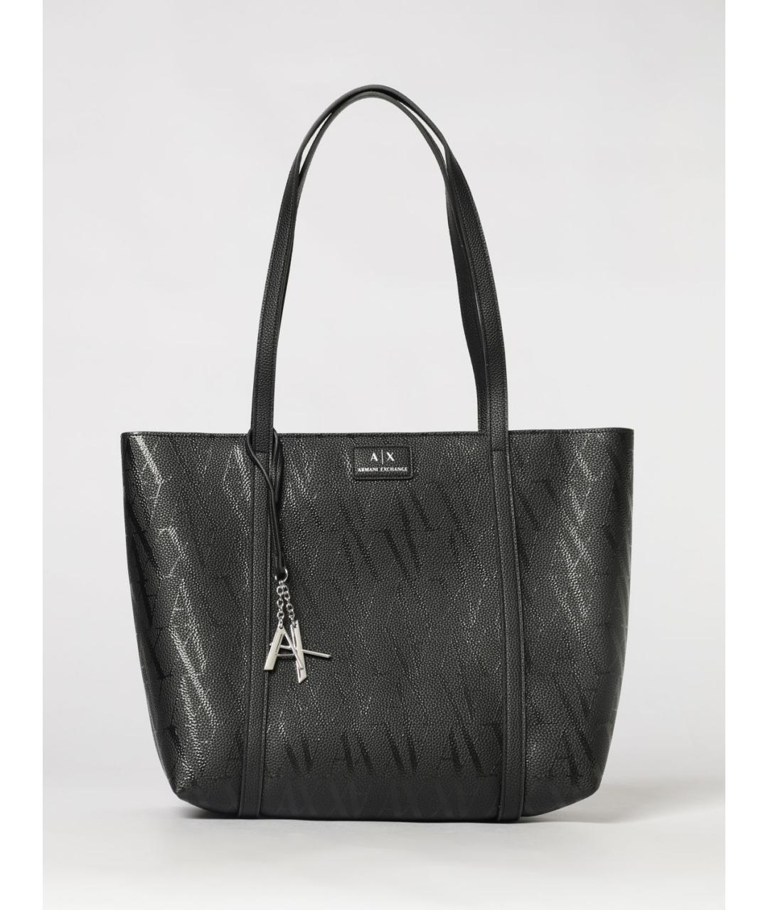 ARMANI EXCHANGE Черная сумка через плечо из искусственной кожи, фото 4