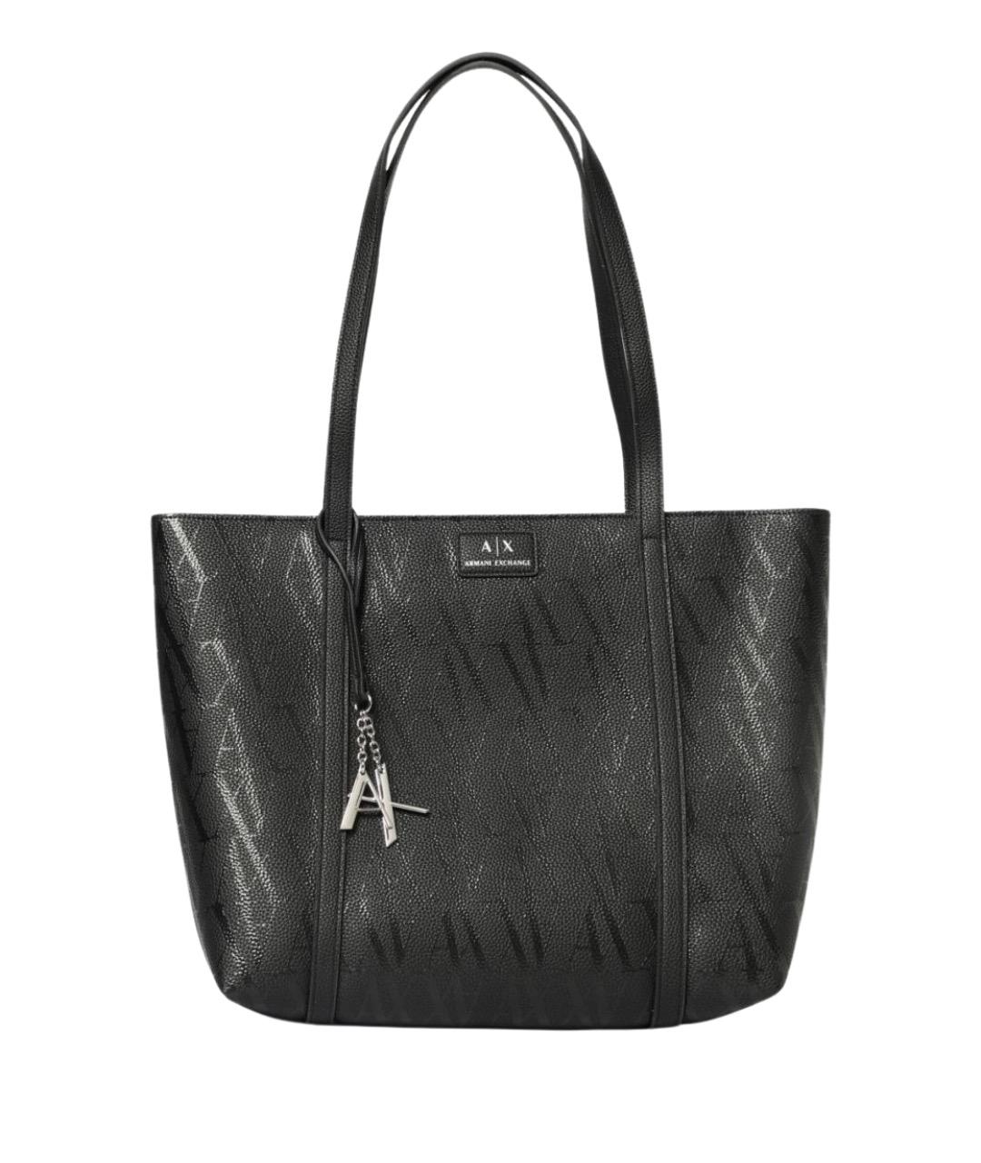 ARMANI EXCHANGE Черная сумка через плечо из искусственной кожи, фото 1
