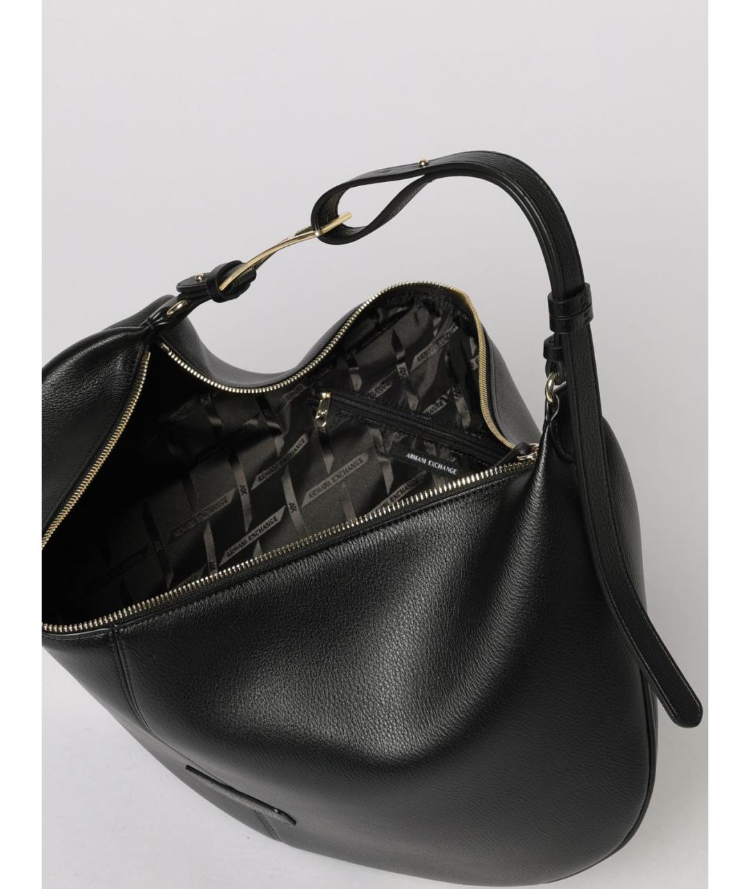 ARMANI EXCHANGE Черная синтетическая сумка через плечо, фото 3